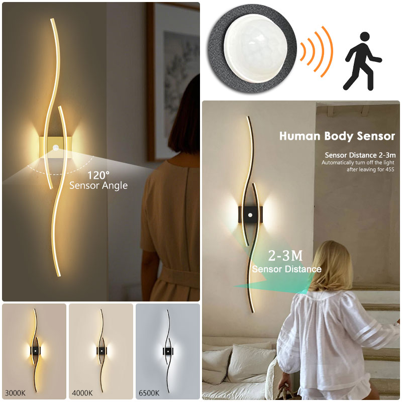 Indoor Motion Sensor LED Wall  - đánh giá và giá Motion Sensor Pir Wired