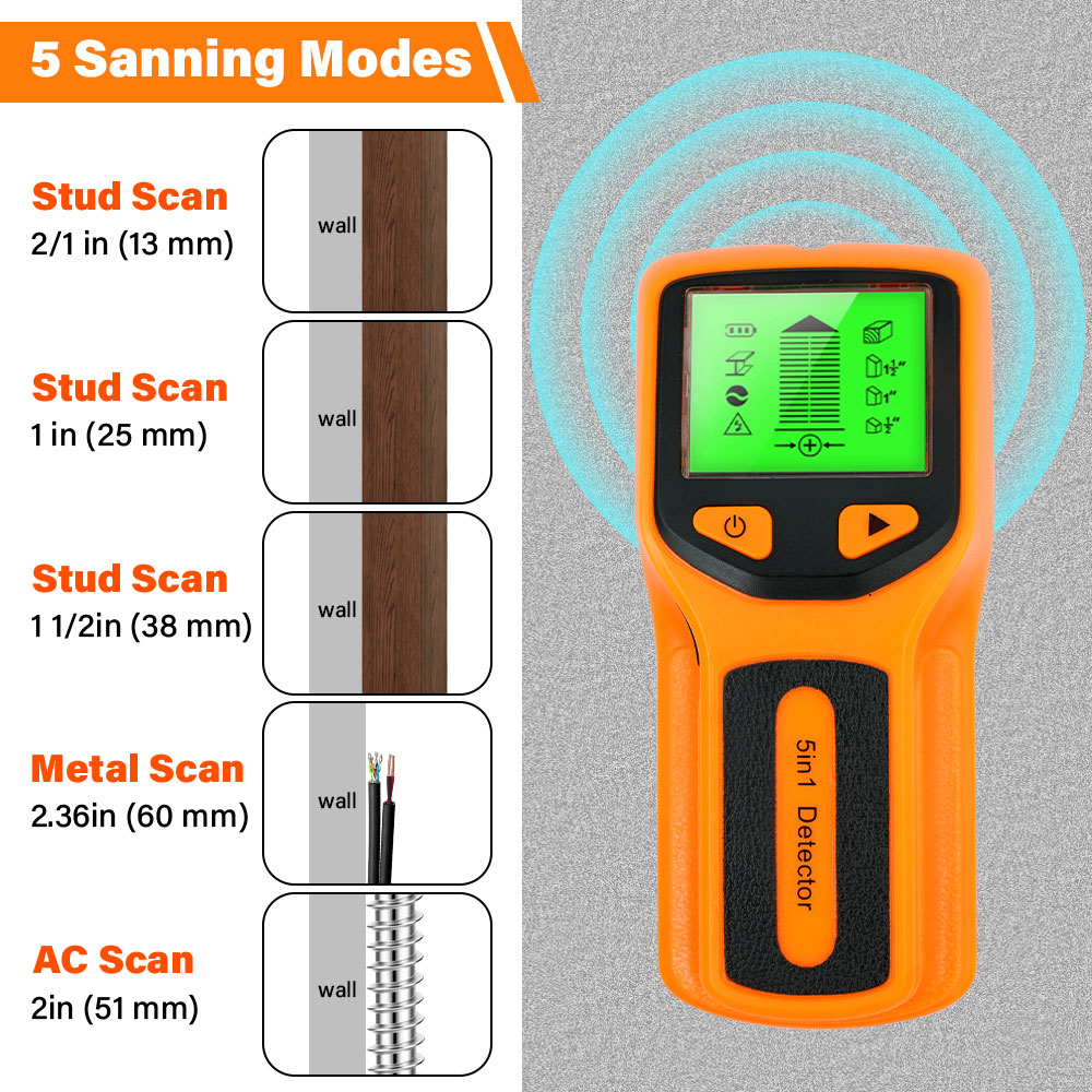 Handheld 5 in 1 Digital Wall S - đánh giá và giá Water Leak Detector Wired