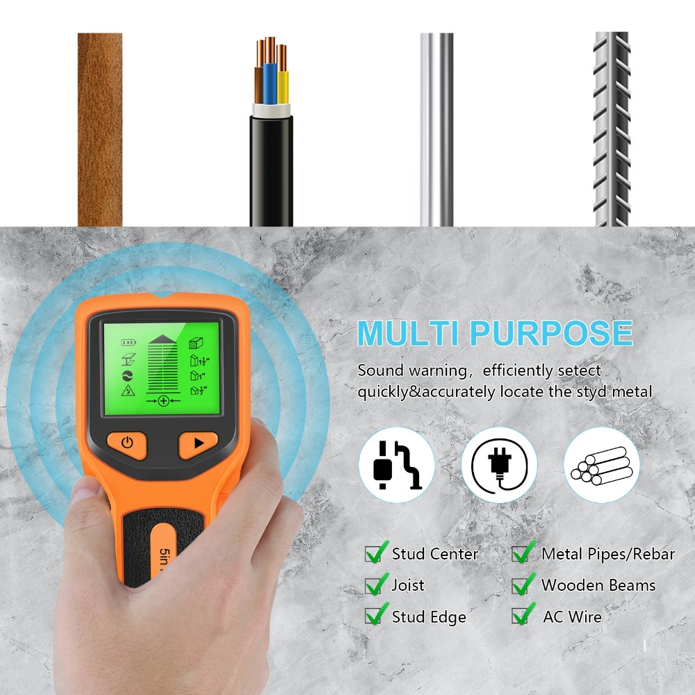 5 in 1 Digital Stud Detector H - đánh giá và giá Water Leak Detector Wired