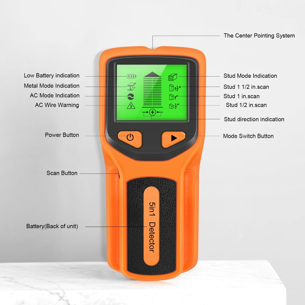 5 in 1 Digital Stud Detector H - đánh giá và giá Water Leak Detector Wired